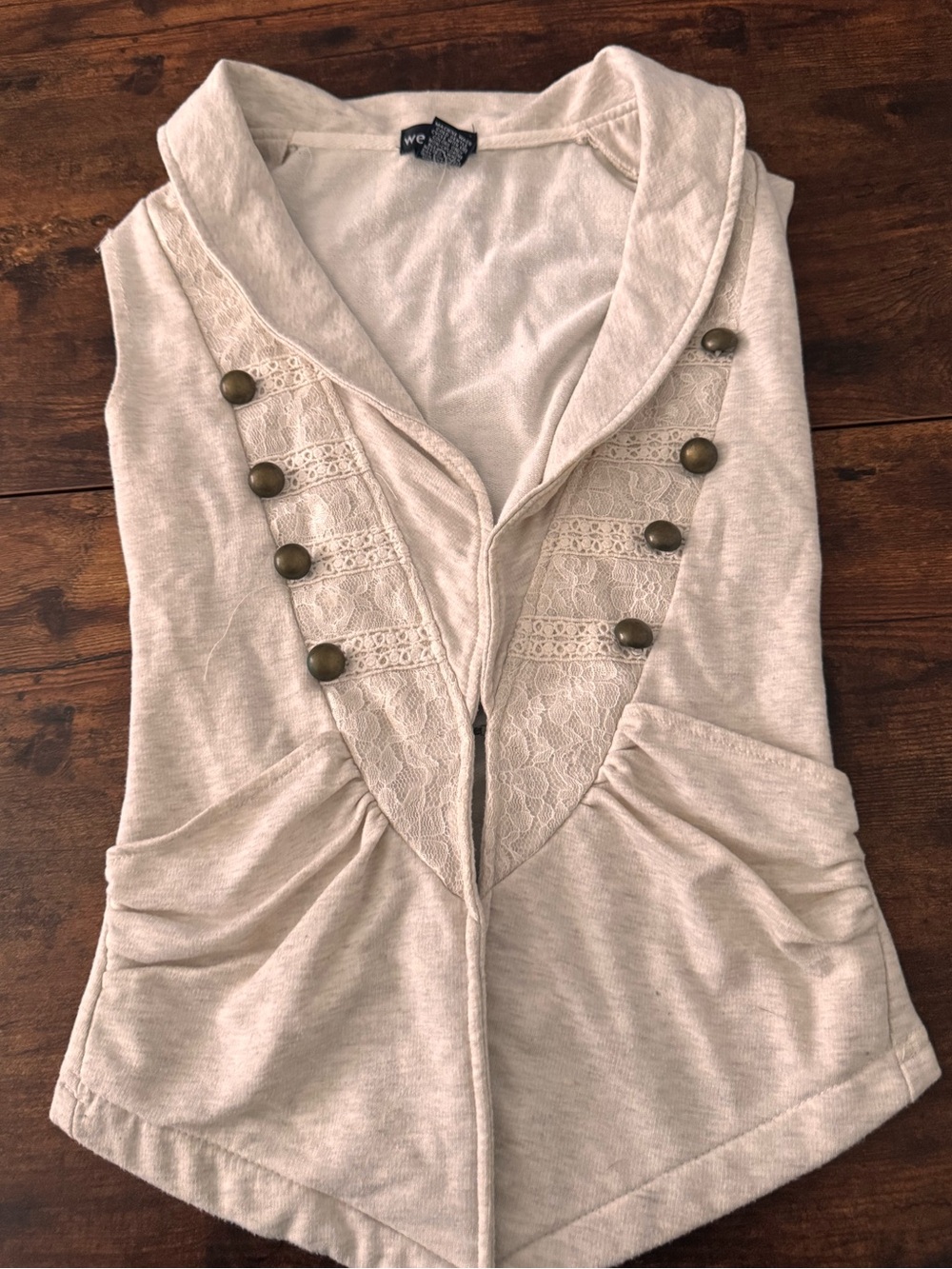 Wet Seal Cream Knit Vest